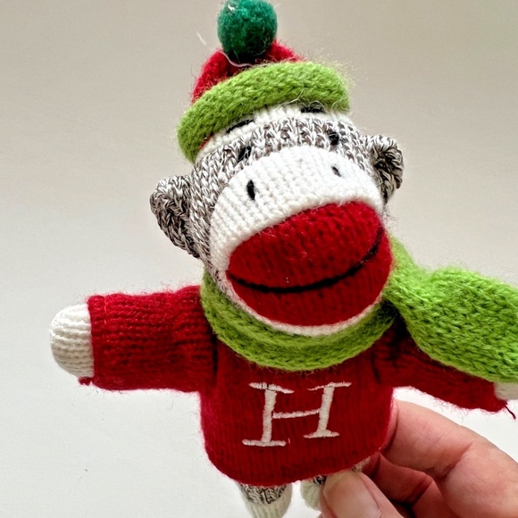 Midwest Sock Monkey w/ Santa Hat 2011, Sock Monkey in Santa Outfit  Ornaments 6" - Picture 6 of 8